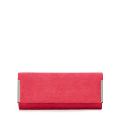 Bright pink clutch bag